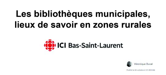 Les bibliothèques municipales, lieux de savoir en zones rurales